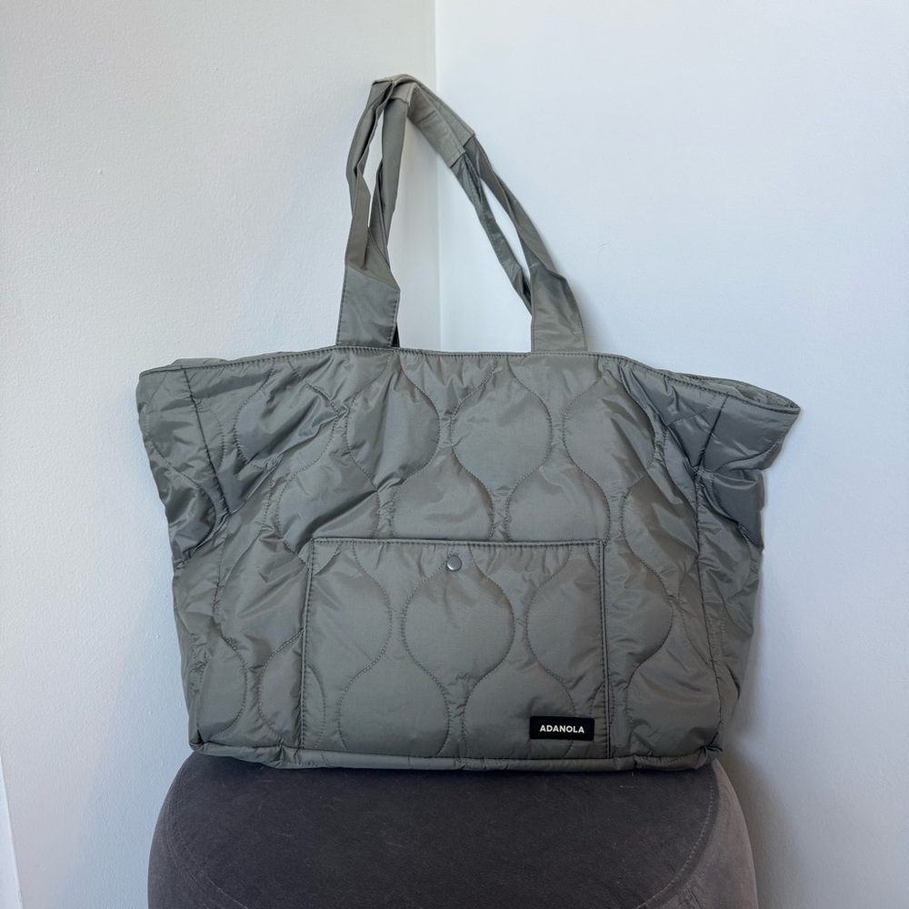 Adanola Quilted Nylon Tote Bag